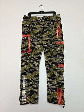 NWT RGSTR Tech Cargo Pants Tiger Camo Prints Men’s XL Streetwear Pockets